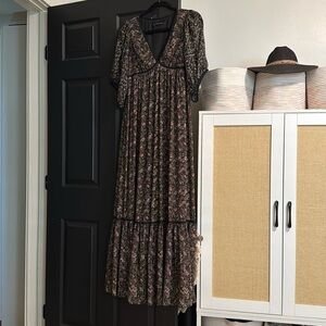 ZARA BASIC • Flower Patterned Boho Maxi Dress